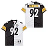 Zennovawear James Harrison 92 Pittsburgh Steelers Two-Toned Retro Throwback Men Jersey - Black/White