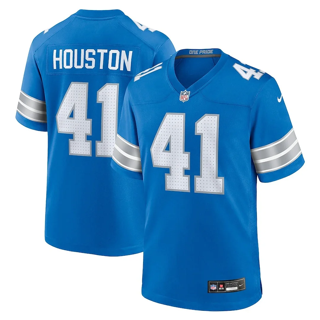Zennovawear James Houston 41 Detroit Lions Team Game Men Jersey - Blue