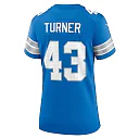 Zennovawear James Turner 43 Detroit Lions Women's Game Jersey - Blue