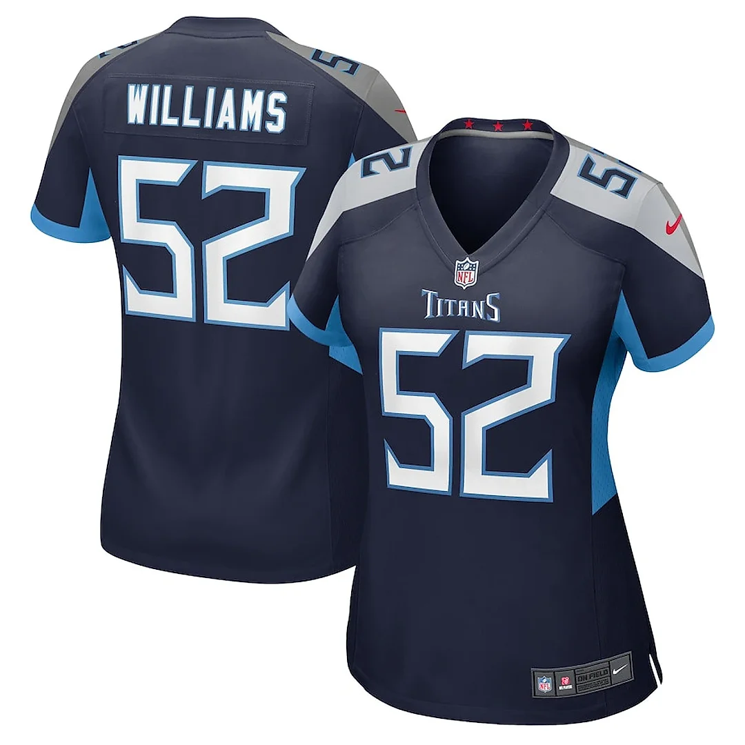 Zennovawear James Williams 52 Tennessee Titans Women's Game Jersey - Navy