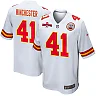 Zennovawear James Winchester 41 Kansas City Chiefs AFC Champions Patch Game Men Jersey - White