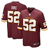 Zennovawear Jamin Davis 52 Washington Football Team Men Game Jersey - Burgundy
