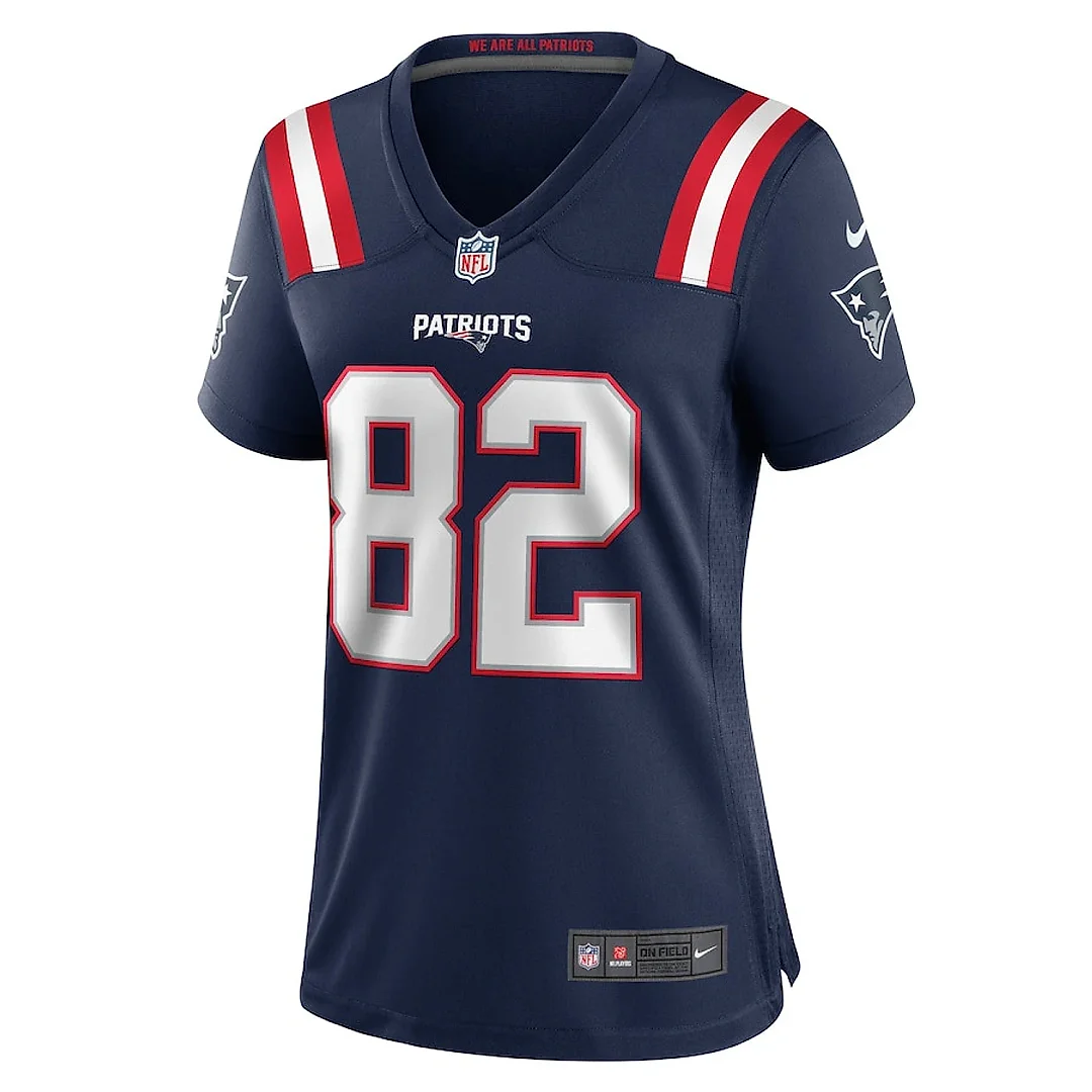 Zennovawear JaQuae Jackson 82 New England Patriots Women's Game Jersey - Navy