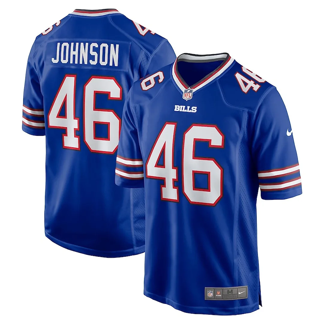 Zennovawear Jaquan Johnson 46 Buffalo Bills Game Jersey - Royal