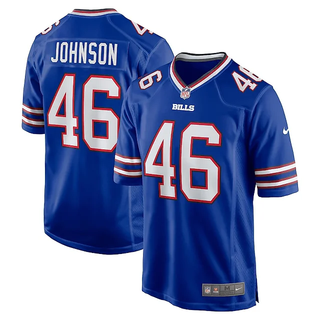 Zennovawear Jaquan Johnson 46 Buffalo Bills Game Jersey - Royal