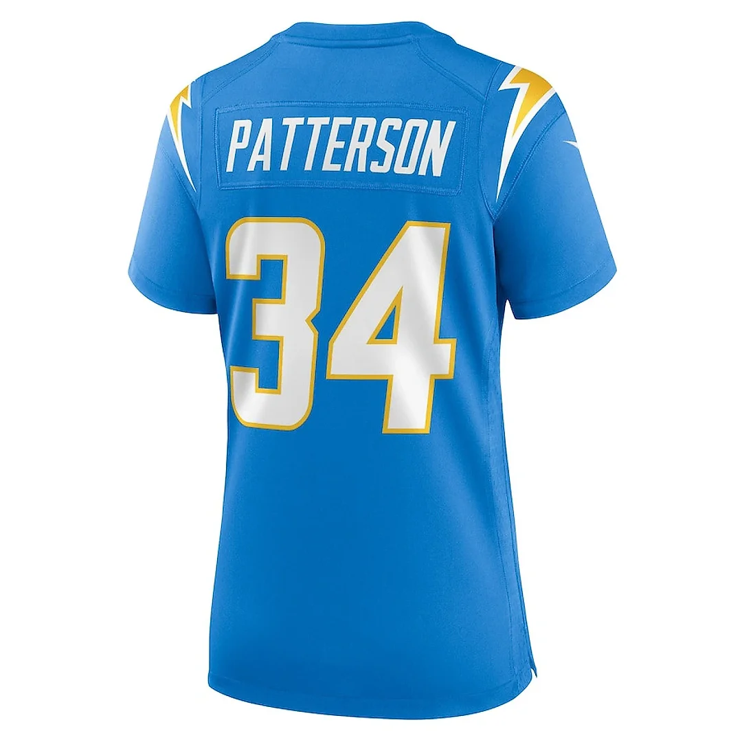 Zennovawear Jaret Patterson 34 Los Angeles Chargers Women's Game Jersey - Powder Blue