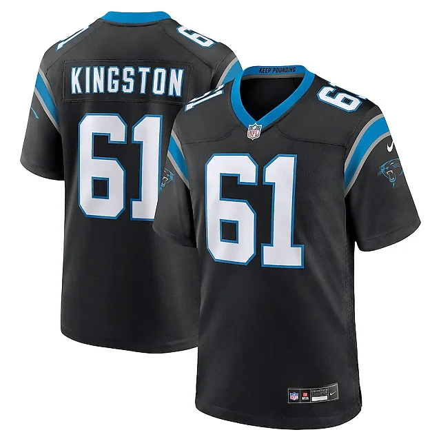Zennovawear Jarrett Kingston 61 Carolina Panthers Game Men Jersey - Black