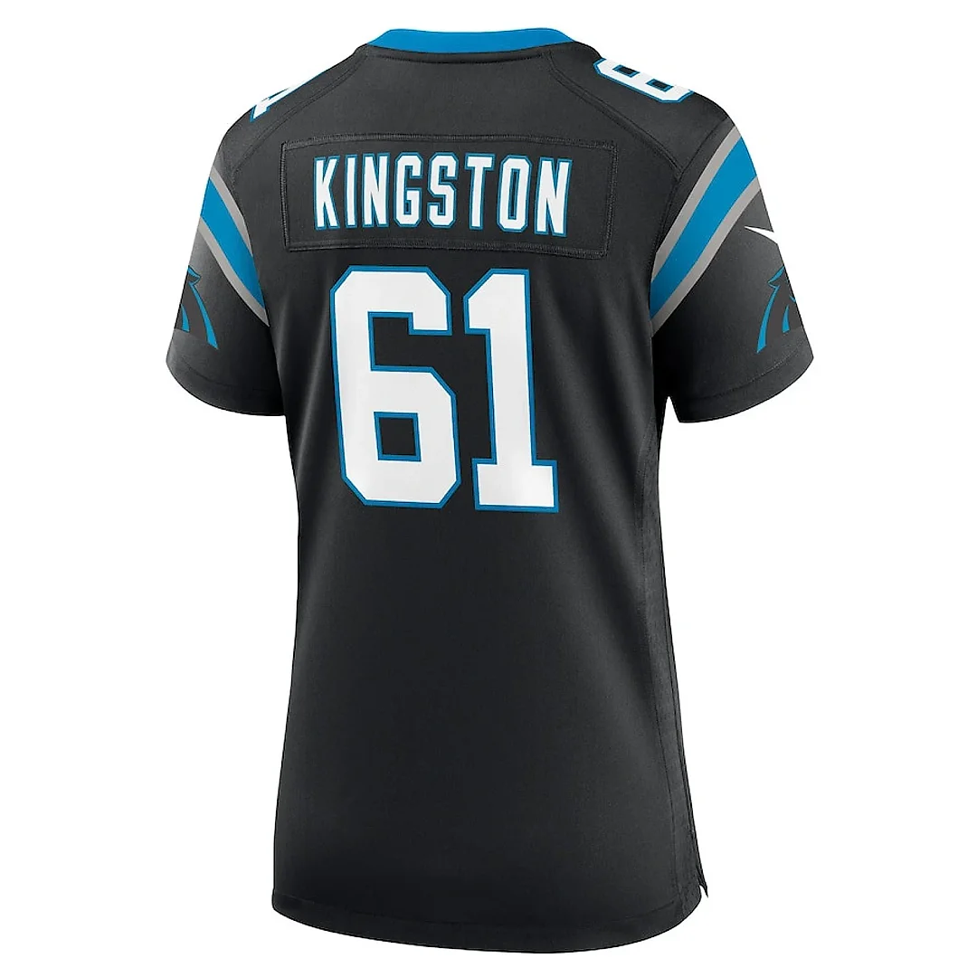 Zennovawear Jarrett Kingston 61 Carolina Panthers Women's Game Jersey - Black
