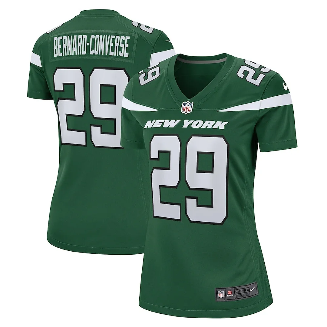 Zennovawear Jarrick Bernard 29 New York Jets Women's Game Jersey - Gotham Green