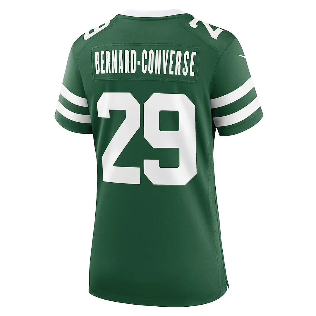 Zennovawear Jarrick Bernard-Converse 29 New York Jets Women's Team Game Jersey - Legacy Green