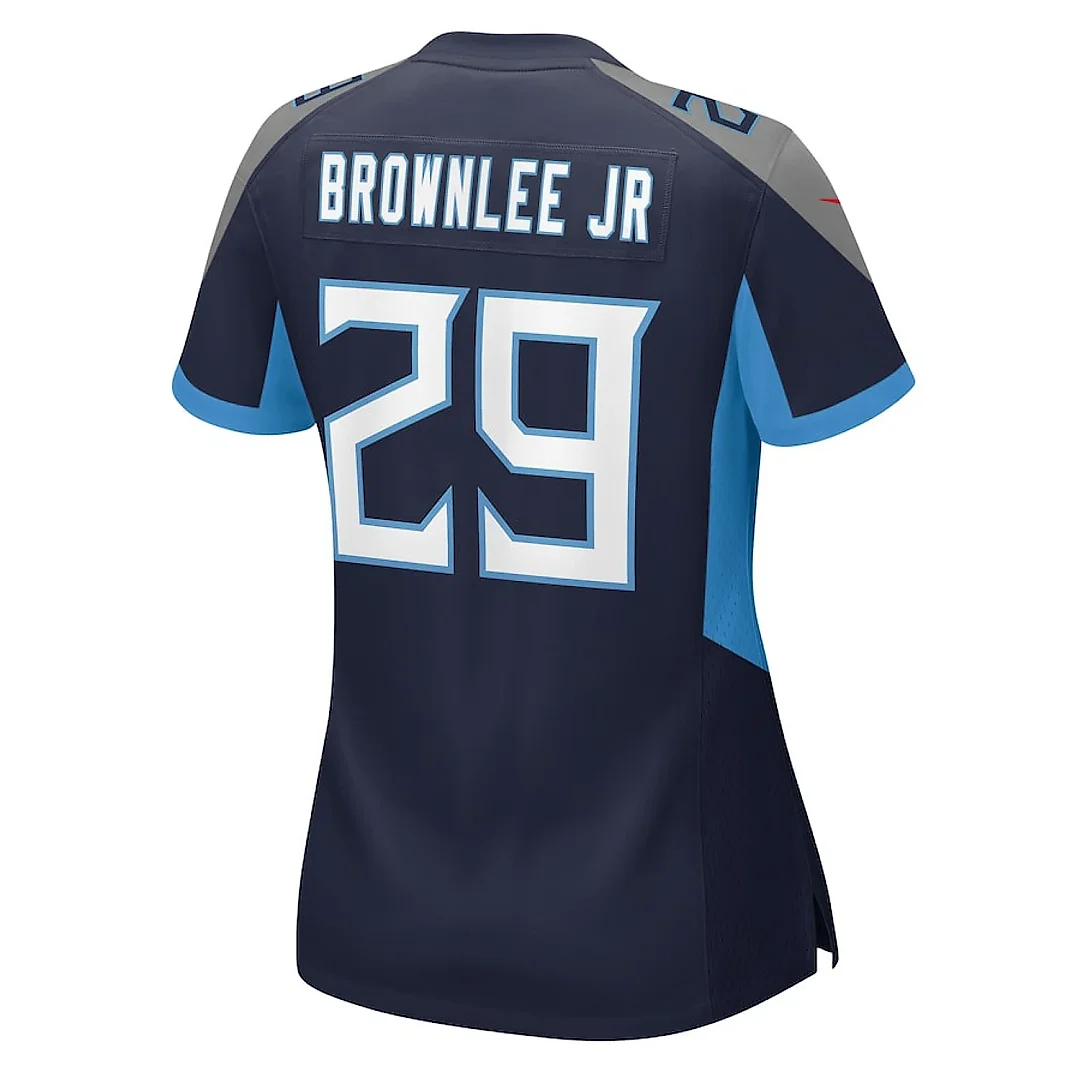Zennovawear Jarvis Brownlee Jr. 29 Tennessee Titans Women's Game Jersey - Navy