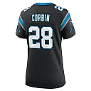 Zennovawear Jashaun Corbin 28 Carolina Panthers Women's Team Game Jersey - Black