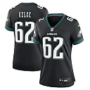 Zennovawear Jason Kelce 62 Philadelphia Eagles Alternate Game Women Jersey - Black