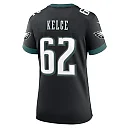 Zennovawear Jason Kelce 62 Philadelphia Eagles Alternate Game Women Jersey - Black