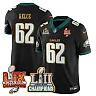 Zennovawear Jason Kelce 62 Philadelphia Eagles LII-LIX Super Bowl Champions Vapor Limited Gold Jersey - Black