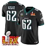 Zennovawear Jason Kelce 62 Philadelphia Eagles Super Bowl Champions LIX Patch Vapor Limited Jersey - Black