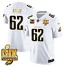 Zennovawear Jason Kelce 62 Philadelphia Eagles Super Bowl LIX Champions Gold Vapor Limited Jersey - White Gold