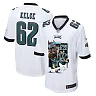 Zennovawear Jason Kelce 62 Philadelphia Eagles The Fat Bat Game Men Jersey - White