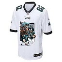 Zennovawear Jason Kelce 62 Philadelphia Eagles The Fat Bat Game Men Jersey - White