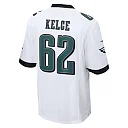 Zennovawear Jason Kelce 62 Philadelphia Eagles The Fat Bat Game Men Jersey - White