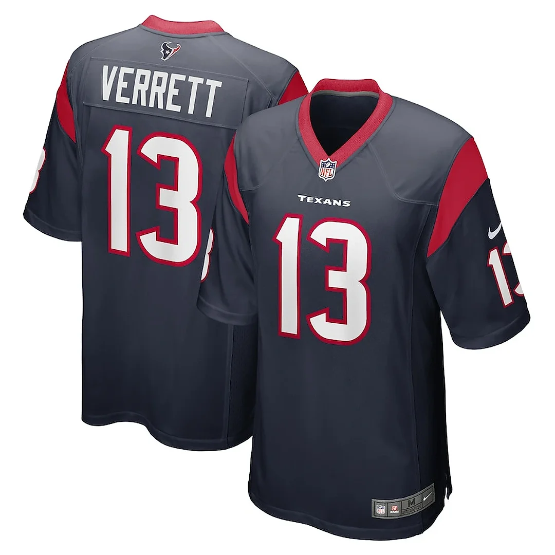 Zennovawear Jason Verrett 13 Houston Texans Game Men Jersey - Navy