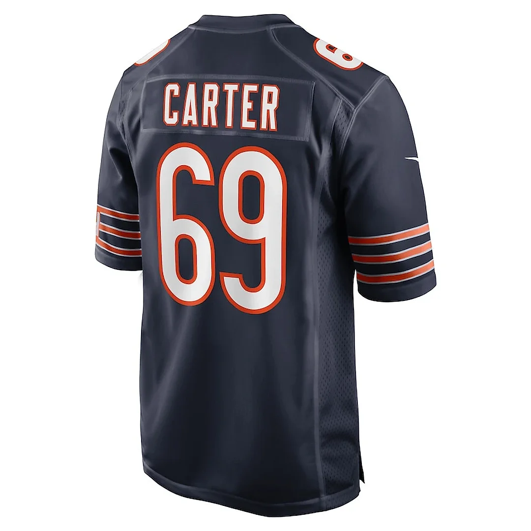 Zennovawear Ja'Tyre Carter 69 Chicago Bears Game Men Jersey - Navy