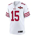 Zennovawear Jauan Jennings 15 San Francisco 49ers NFC Champions Patch Game Men Jersey - White