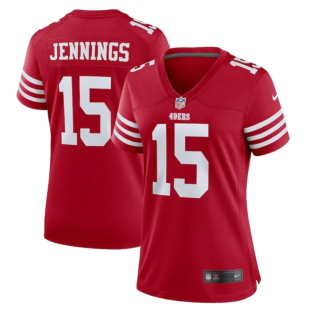 Zennovawear Jauan Jennings 15 San Francisco 49ers Women Game Jersey - Scarlet