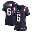 Zennovawear Javon Baker 6 New England Patriots Women Team Game Jersey - Navy
