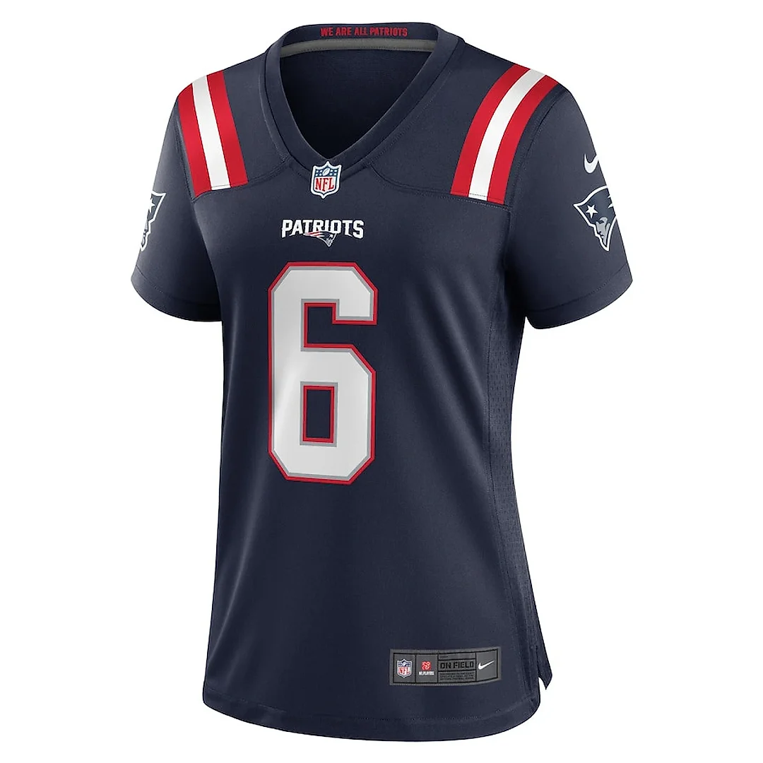 Zennovawear Javon Baker 6 New England Patriots Women Team Game Jersey - Navy