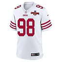 Zennovawear Javon Hargrave 98 San Francisco 49ers NFC Champions Patch Game Men Jersey - White