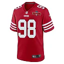 Zennovawear Javon Hargrave 98 San Francisco 49ers NFC Champions Patch Game Men Jersey - Scarlet