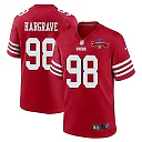 Zennovawear Javon Hargrave 98 San Francisco 49ers NFC Champions Patch Game Men Jersey - Scarlet