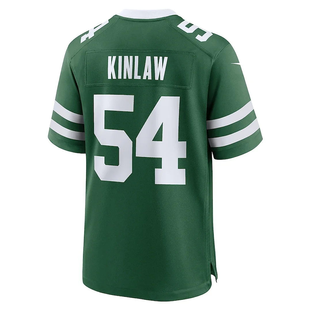 Zennovawear Javon Kinlaw 54 New York Jets Team Game Men Jersey - Legacy Green