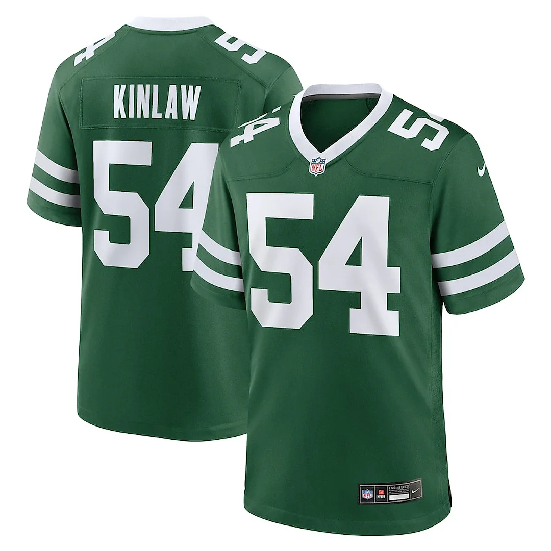 Zennovawear Javon Kinlaw 54 New York Jets Team Game Men Jersey - Legacy Green