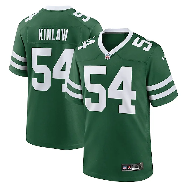 Zennovawear Javon Kinlaw 54 New York Jets Team Game Men Jersey - Legacy Green