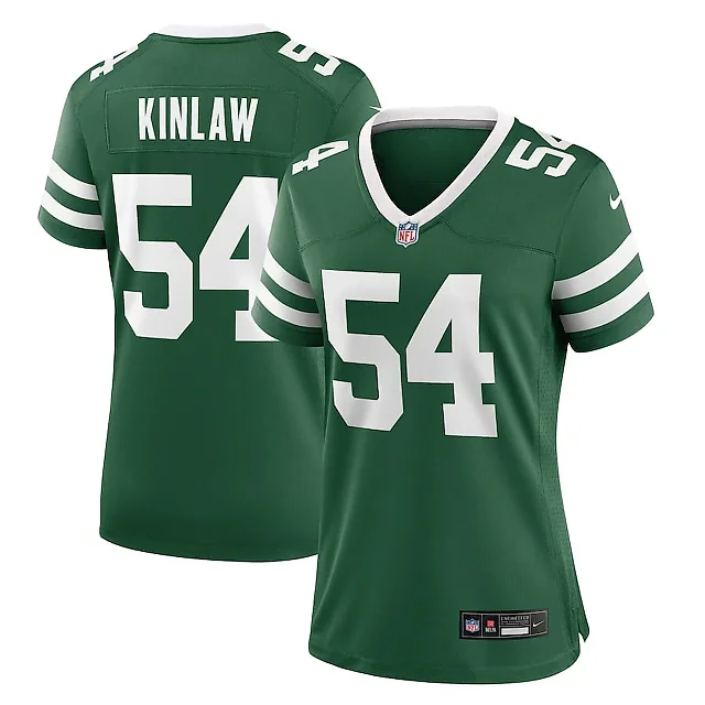 Zennovawear Javon Kinlaw 54 New York Jets Women's Team Game Jersey - Legacy Green