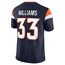 Zennovawear Javonte Williams 33 Denver Broncos Alternate Vapor F.U.S.E. Limited Men Jersey - Navy