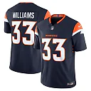 Zennovawear Javonte Williams 33 Denver Broncos Alternate Vapor F.U.S.E. Limited Men Jersey - Navy