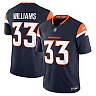 Zennovawear Javonte Williams 33 Denver Broncos Alternate Vapor F.U.S.E. Limited Men Jersey - Navy