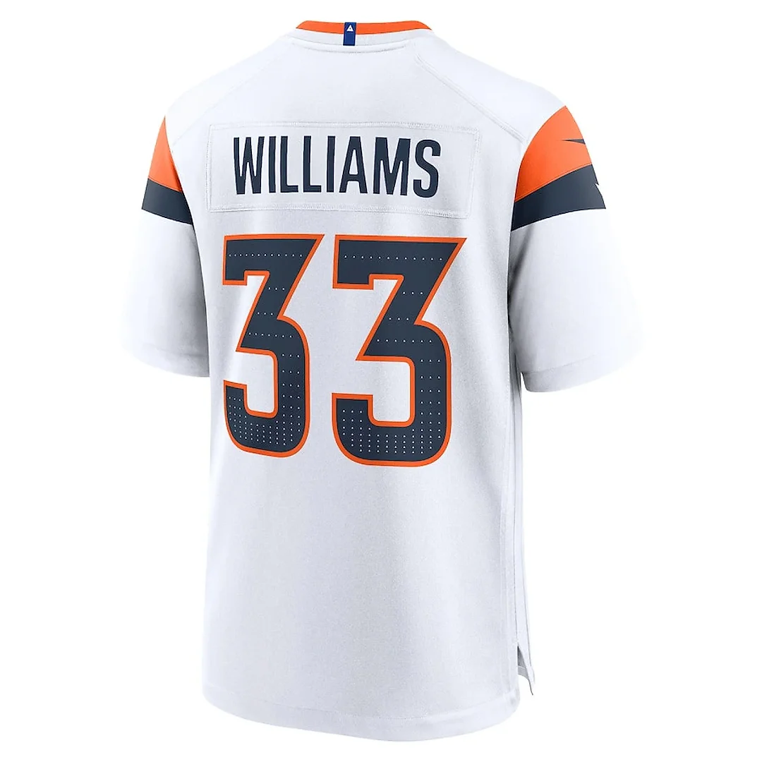 Zennovawear Javonte Williams 33 Denver Broncos Game Men Jersey - White