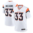 Zennovawear Javonte Williams 33 Denver Broncos Game Men Jersey - White