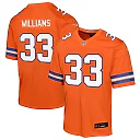Zennovawear Javonte Williams 33 Denver Broncos Mile High Collection 1977 Throwback Game YOUTH Jersey - Orange