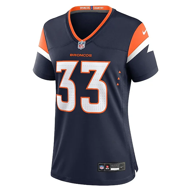 Zennovawear Javonte Williams 33 Denver Broncos Women Alternate Game Jersey - Navy