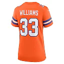 Zennovawear Javonte Williams 33 Denver Broncos Women's Mile High Collection 1977 Throwback Player Game Jersey - Orange