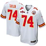 Zennovawear Jawaan Taylor 74 Kansas City Chiefs AFC Champions Patch Game Men Jersey - White