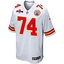 Zennovawear Jawaan Taylor 74 Kansas City Chiefs AFC Champions Patch Game Men Jersey - White