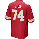 Zennovawear Jawaan Taylor 74 Kansas City Chiefs AFC Champions Patch Game Men Jersey - Red