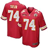 Zennovawear Jawaan Taylor 74 Kansas City Chiefs AFC Champions Patch Game Men Jersey - Red