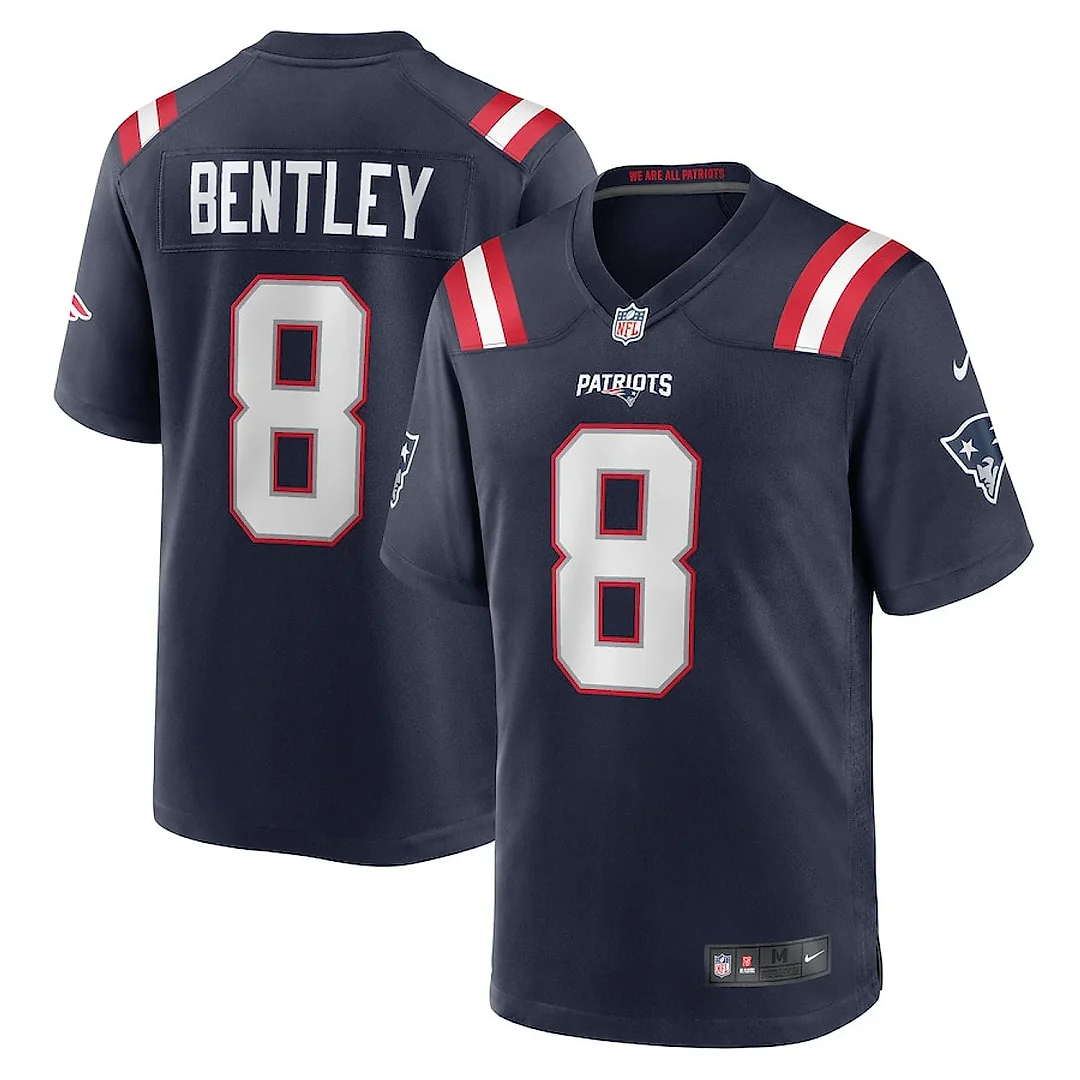 Zennovawear Ja'Whaun Bentley 8 New England Patriots Men Game Jersey - Navy